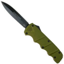 Boker Plus Exclusive OD Green Kalashnikov OTF Auto Knife, Black Dagger Blade