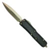 Microtech Signature Series Daytona D/E OTF Carbon Fiber Inlay Auto Knife, Bronze Dagger Blade