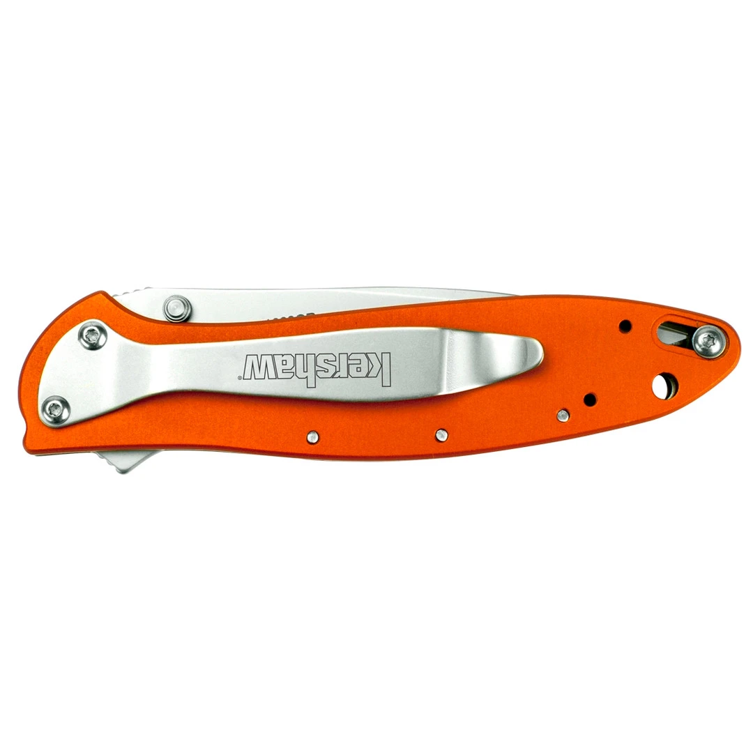 Kershaw Orange Leek Spring Assist Knife, Plain Blade, 1660OR 2 Kershaw Orange Leek Spring Assist Knife, Plain Blade, 1660OR - Image 2