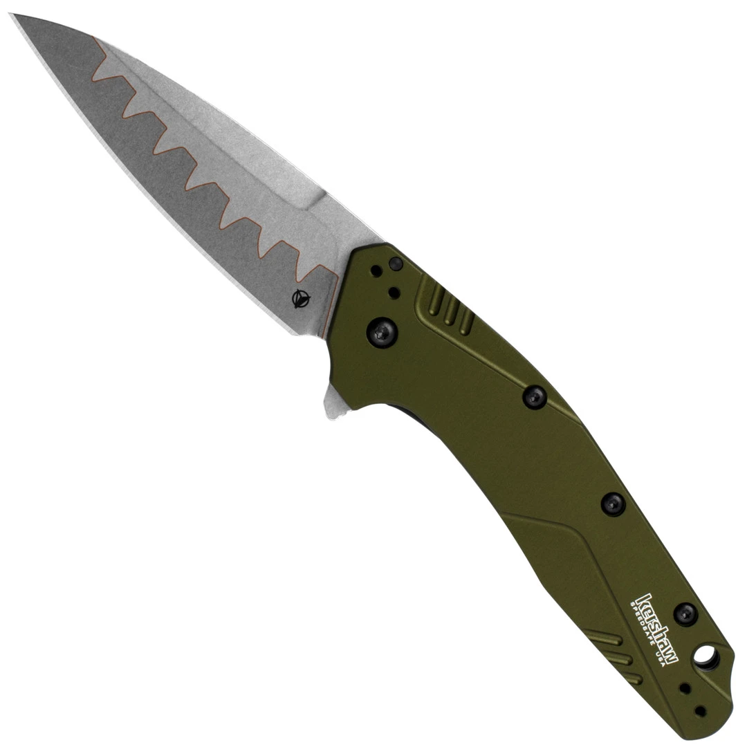 Kershaw Olive Dividend Spring Assist Knife, Composite Blade 1 Kershaw Olive Dividend Spring Assist Knife, Composite Blade