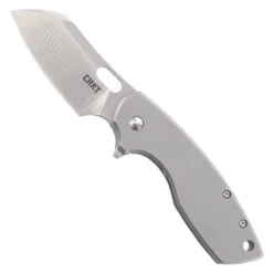 CRKT Pilar Large Stainless Steel Flipper Knife, Satin Blade