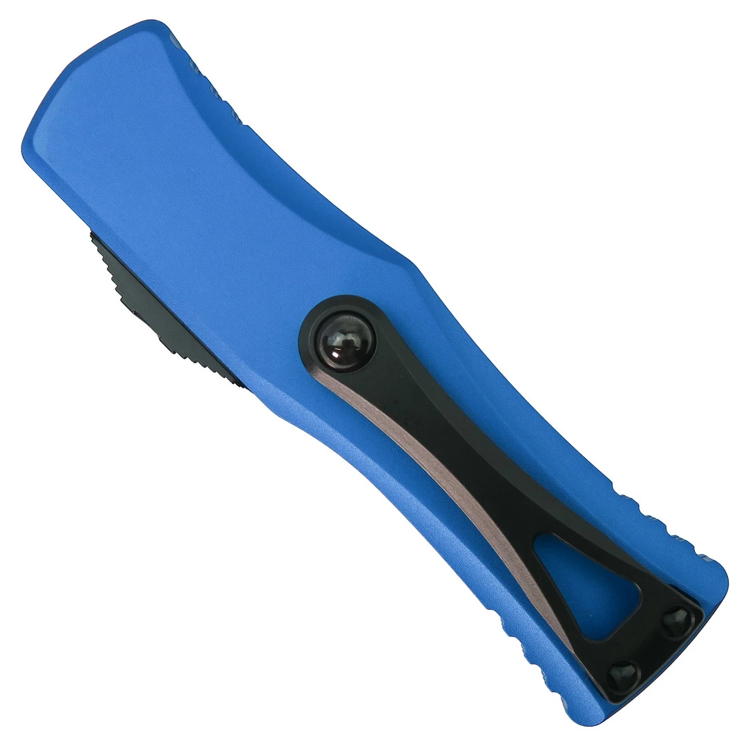 Microtech Blue Hera OTF Knife, Black Serrated Dagger Blade 2 Microtech Blue Hera OTF Knife, Black Serrated Dagger Blade - Image 2