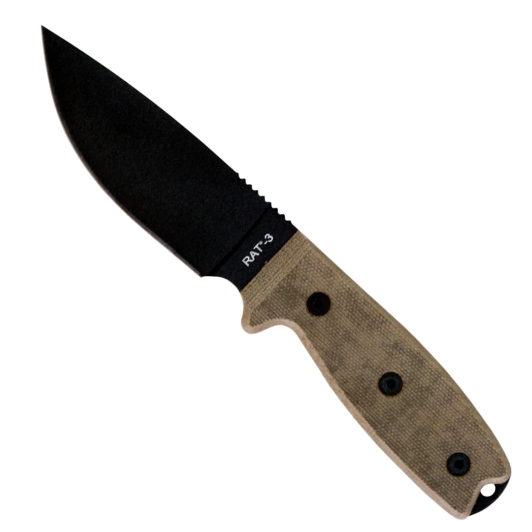 Ontario RAT-3 Micarta Fixed Blade Utility Knife 1 Ontario RAT-3 Micarta Fixed Blade Utility Knife