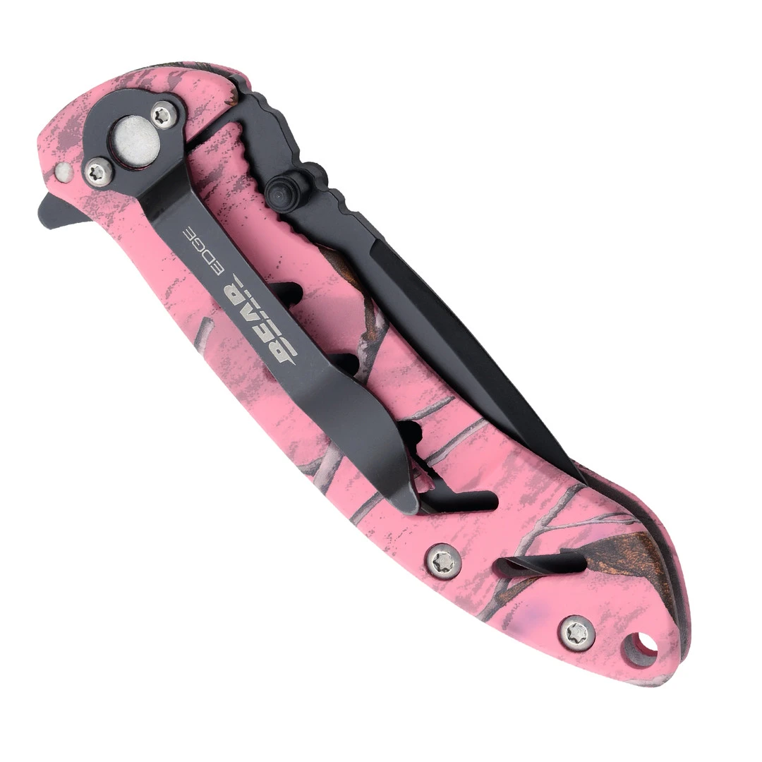 Bear Edge Realtree Xtra Pink Camo Brisk Frame Lock Folder, Black Blade 2 Bear Edge Realtree Xtra Pink Camo Brisk Frame Lock Folder, Black Blade - Image 2