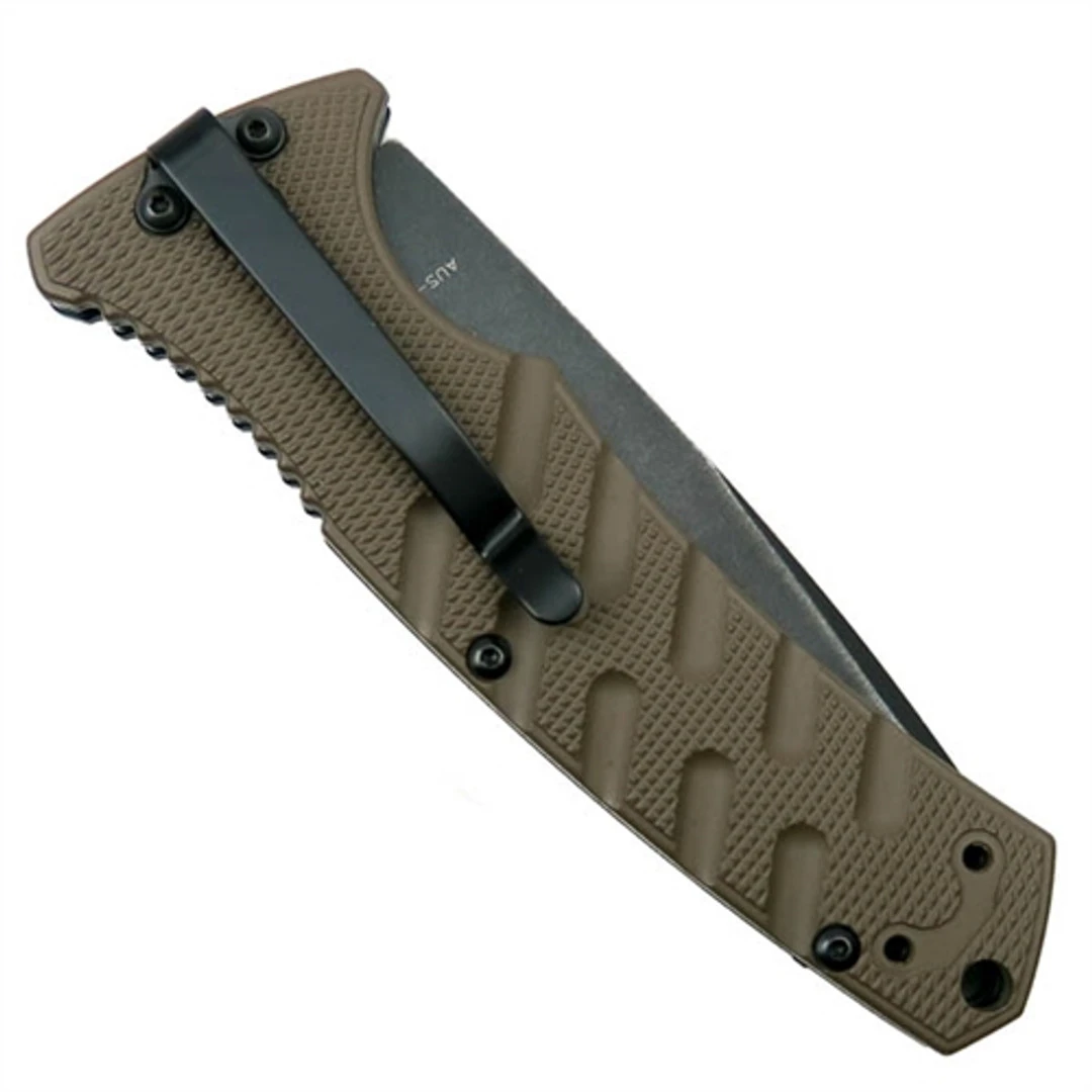 Boker SCRATCH & DENT Plus Coyote Brown Strike Auto, D2 Black Stonewash Blade 2 Boker SCRATCH & DENT Plus Coyote Brown Strike Auto, D2 Black Stonewash Blade - Image 2