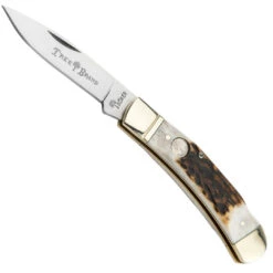 Boker Traditional Series 2.0 Stag Lockback Knife, D2 Satin Blade