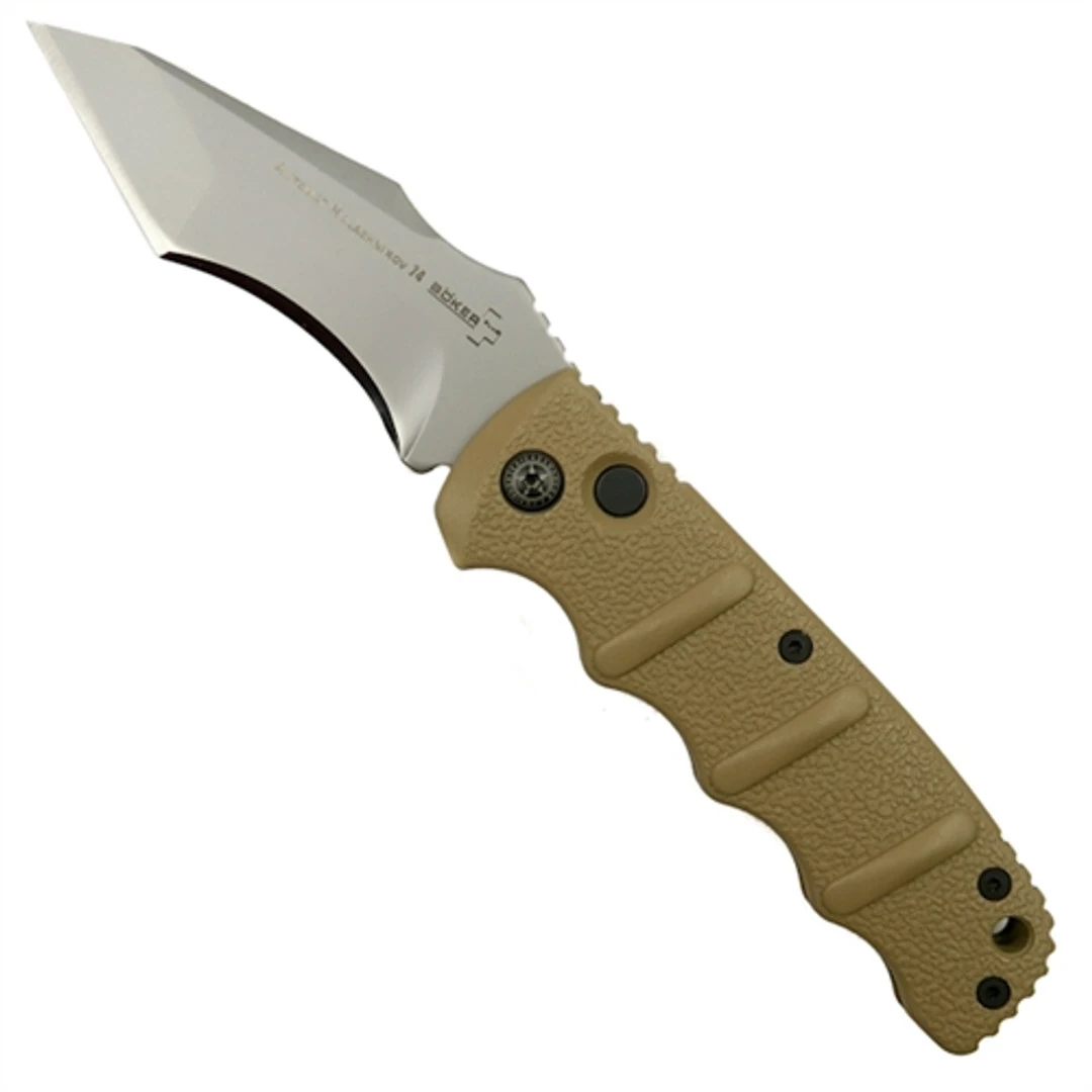 Boker Tan Kalashnikov Recurve Tanto Auto Knife, AUS-8 Bead Blast Blade 1 Boker Tan Kalashnikov Recurve Tanto Auto Knife, AUS-8 Bead Blast Blade