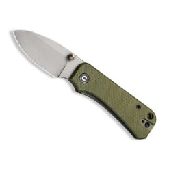 CIVIVI Green G10 Baby Banter Knife, Nitro V Gray Stonewash Blade