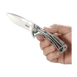 CRKT Green NIRK Tighe Flipper Knife, Satin Blade -Knife Sales Store CR5241b 44240.1614895577