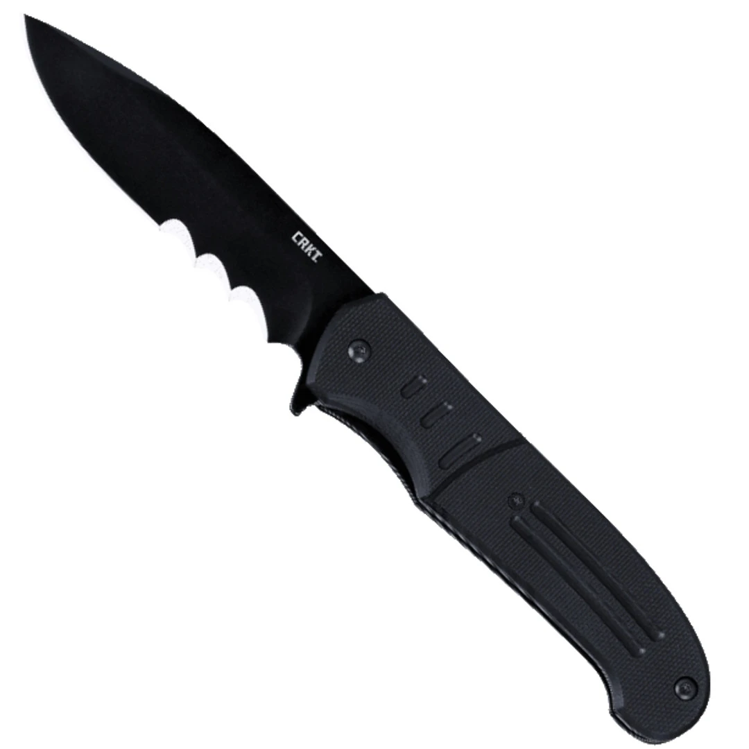 CRKT Black G10 Ignitor Assist Knife, Black Veff Blade 1 CRKT Black G10 Ignitor Assist Knife, Black Veff Blade