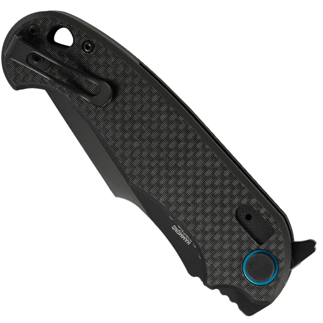 CRKT P.S.D. Spring Assist Carbon Fiber Knife, Black Combo Blade 2 CRKT P.S.D. Spring Assist Carbon Fiber Knife, Black Combo Blade - Image 2