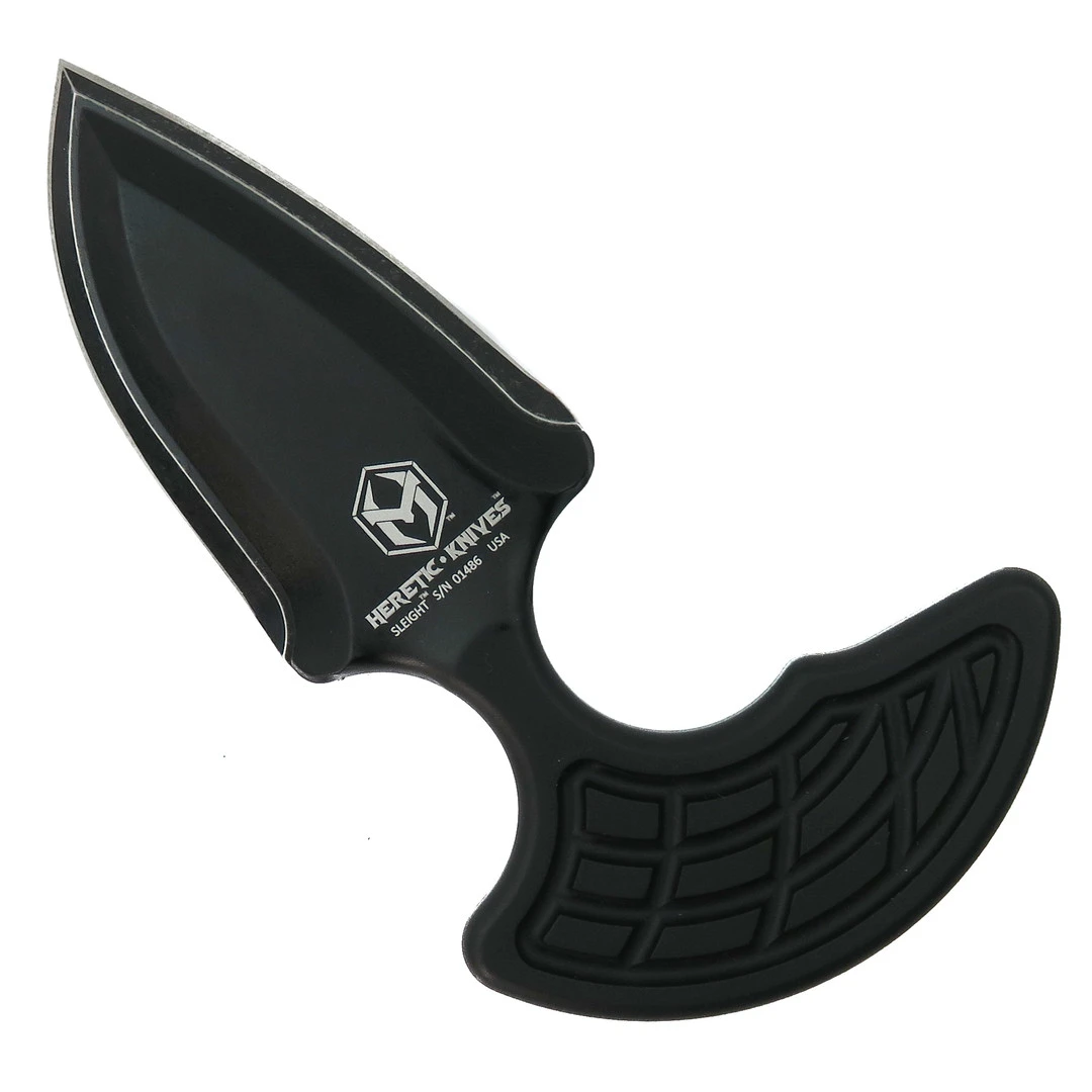 Heretic Knives Sleight Push Dagger, Battleworn Black Blade 1 Heretic Knives Sleight Push Dagger, Battleworn Black Blade