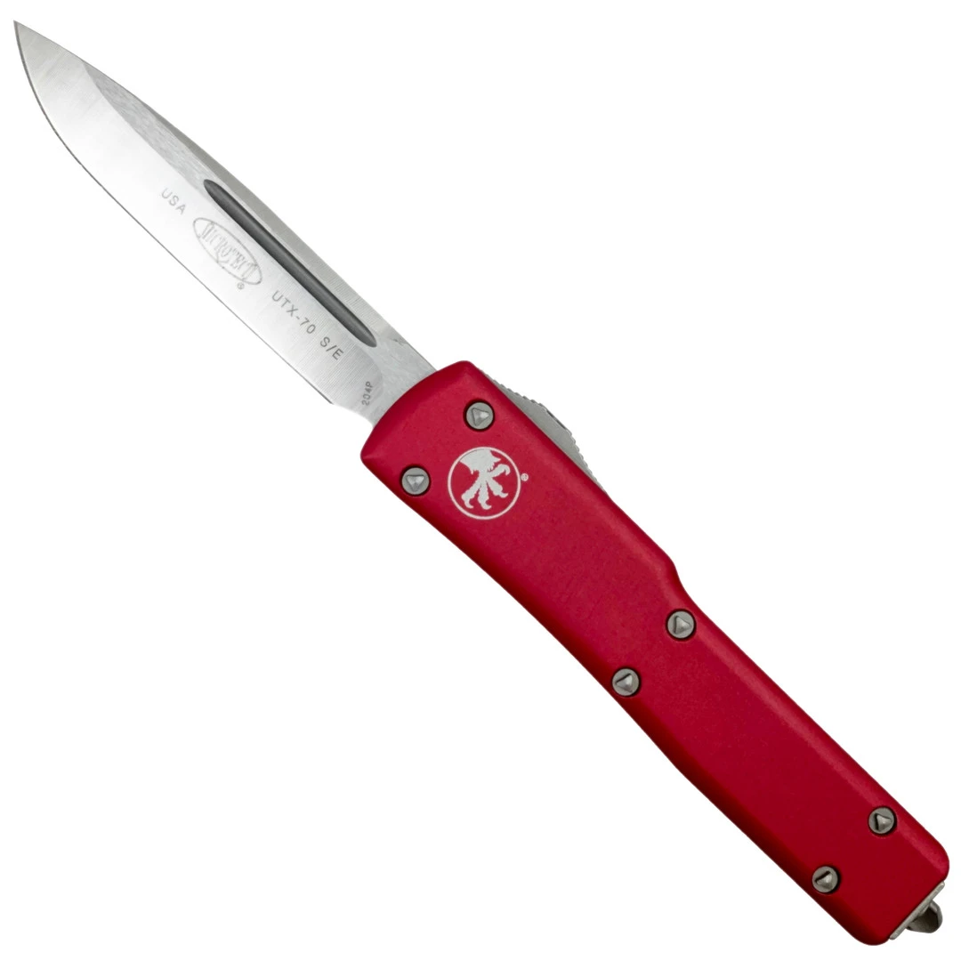 Microtech Red UTX-70 OTF Auto Knife, Satin Blade 1 Microtech Red UTX-70 OTF Auto Knife, Satin Blade