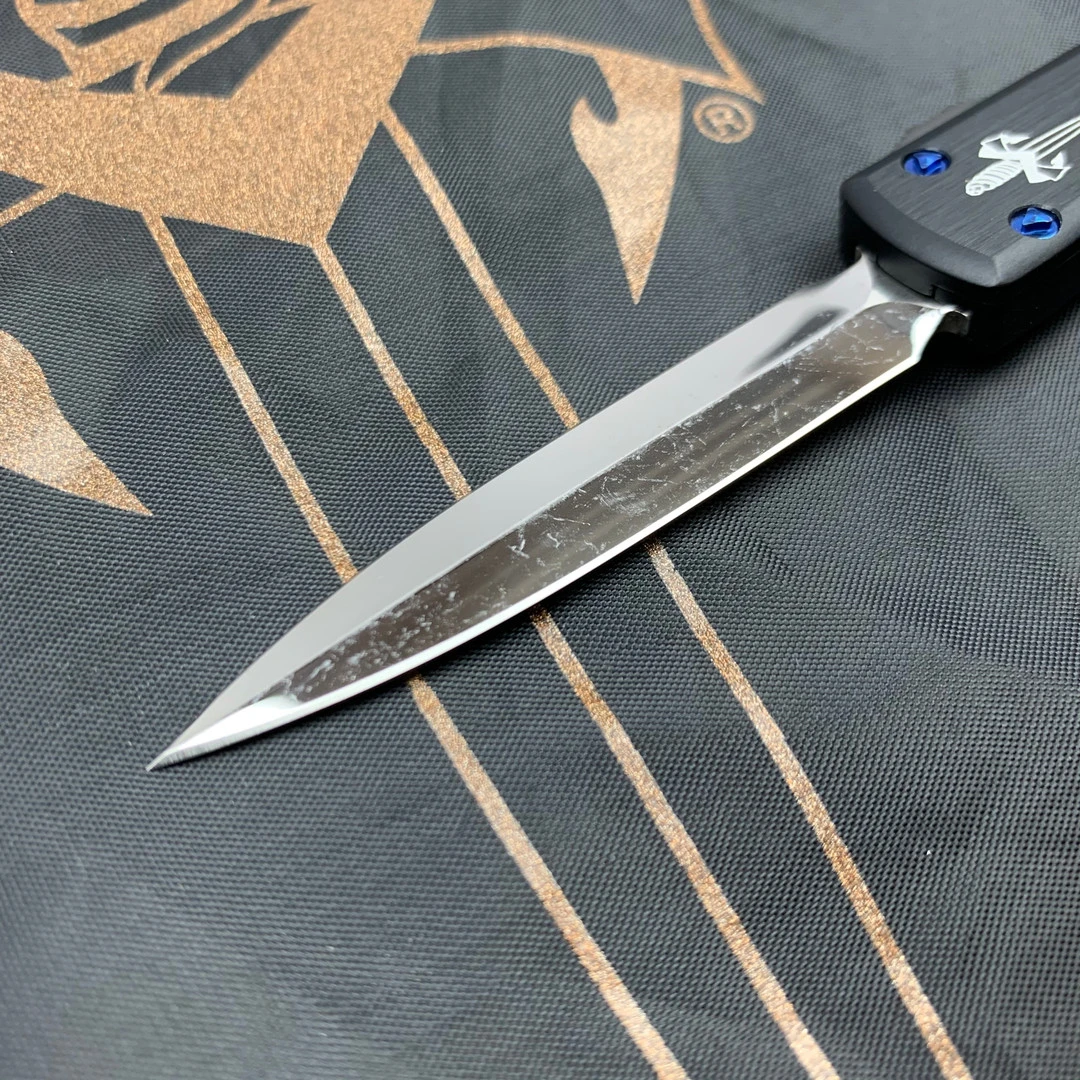 Marfione Custom UTX-70 Dagger OTF Auto Knife, Cracked Ice Blade 3 Marfione Custom UTX-70 Dagger OTF Auto Knife, Cracked Ice Blade - Image 3