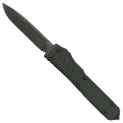 Microtech Signature Series 121-16CFS Carbon Fiber Contoured Ultratech S/E OTF Auto Knife, Damascus Blade