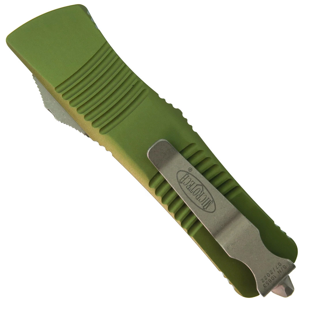 Microtech 138-13APOD OD Green D/E OTF Auto Knife, Bronze Apocalyptic Blade 2 Microtech 138-13APOD OD Green D/E OTF Auto Knife, Bronze Apocalyptic Blade - Image 2