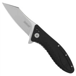 Kershaw Grinder Assist Flipper Knife, Bead Blasted, 3.25" Blade