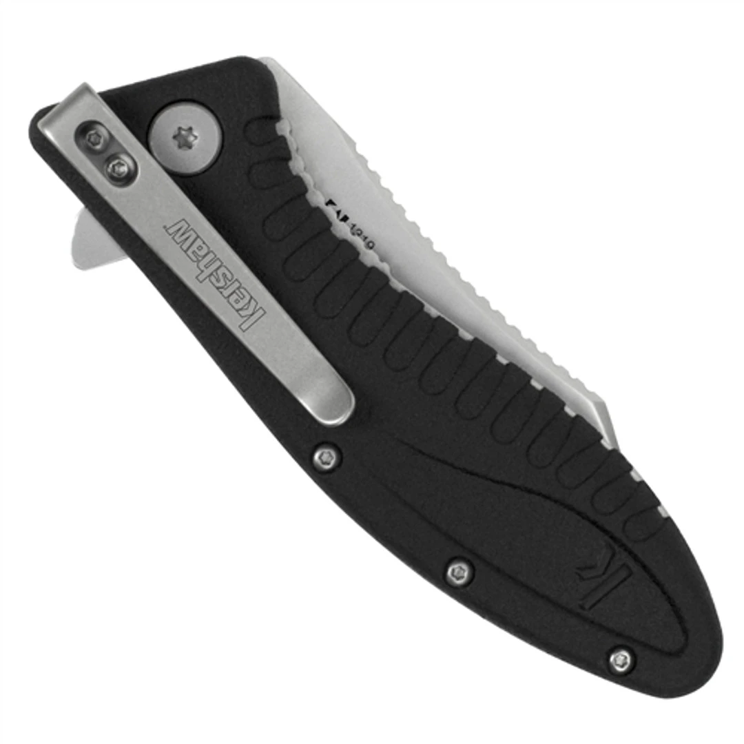 Kershaw Grinder Assist Flipper Knife, Bead Blasted, 3.25" Blade 2 Kershaw Grinder Assist Flipper Knife, Bead Blasted, 3.25" Blade - Image 2