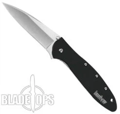 Kershaw Stonewash Leek Spring Assist Knife, Plain Blade, 1660SWBLK -Knife Sales Store KS1660SWBLK 4 04232.1533222037