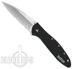 Kershaw Stonewash Leek Spring Assist Knife, Plain Blade, 1660SWBLK -Knife Sales Store KS1660SWBLK 5 02881.1533222038