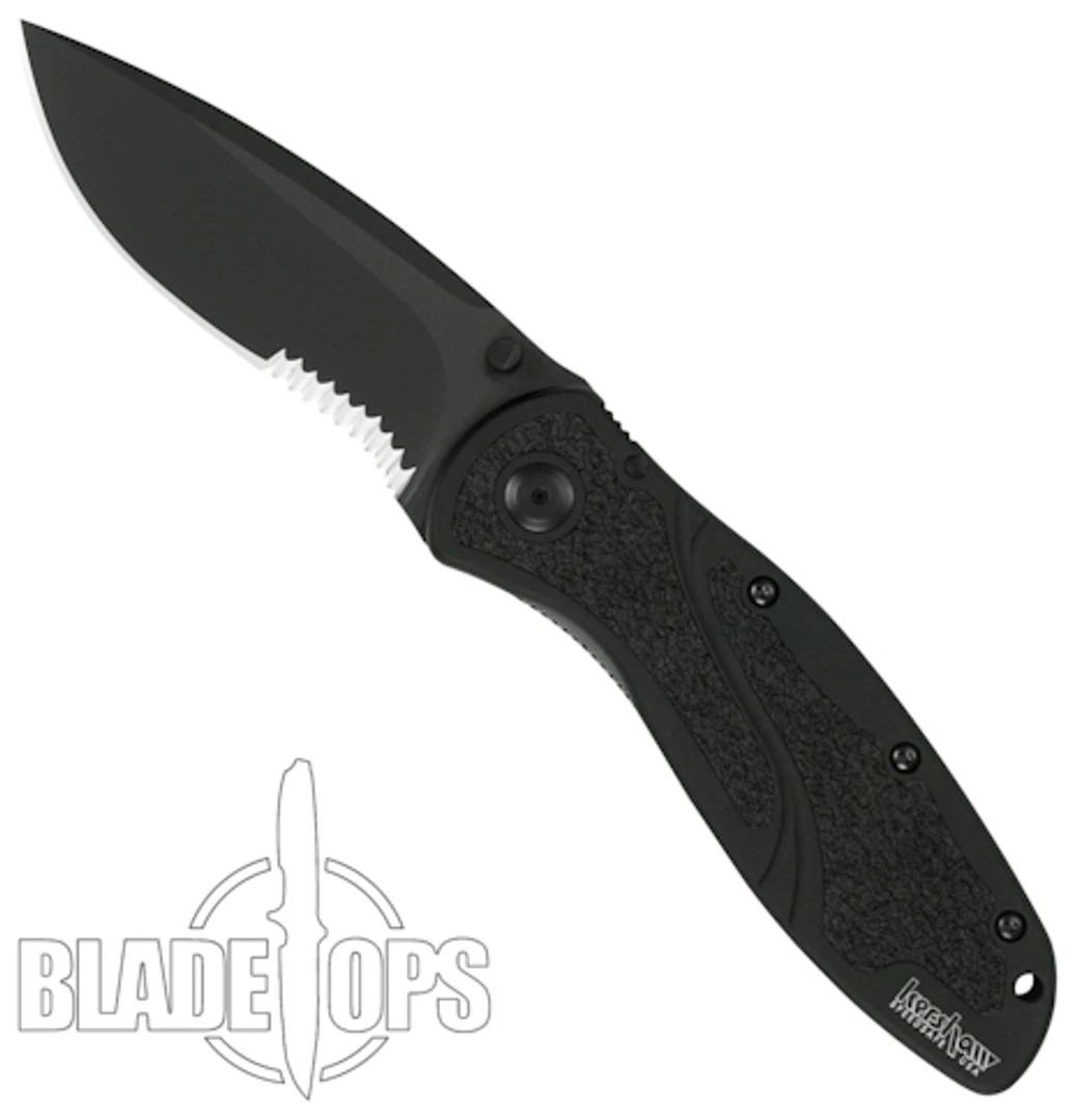 Kershaw Blur Spring Assist Knife, Black Combo Edge Blade, KS1670BLKST 3 Kershaw Blur Spring Assist Knife, Black Combo Edge Blade, KS1670BLKST - Image 3