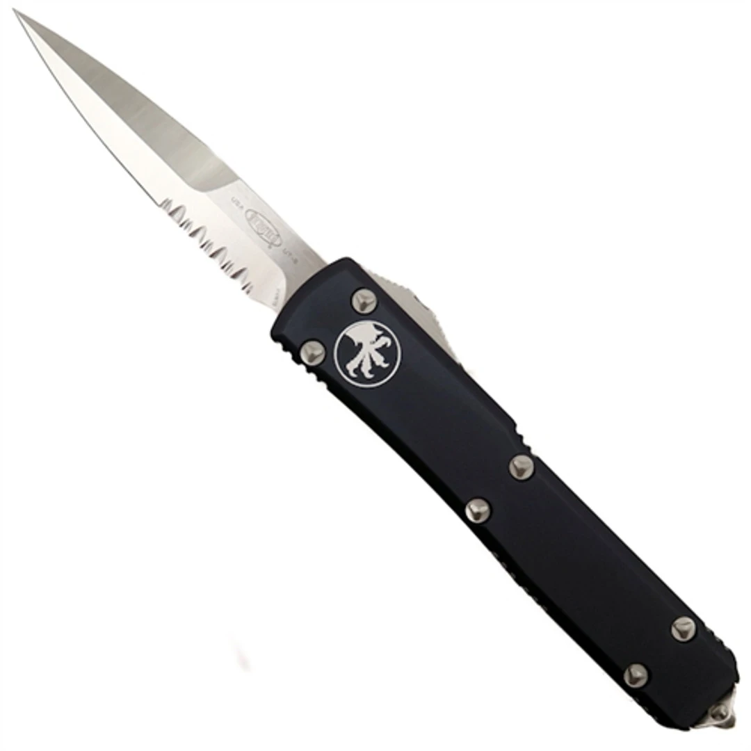 Microtech 120-5CC Contoured Ultratech Bayonet OTF Auto Knife, Satin Combo Blade 1 Microtech 120-5CC Contoured Ultratech Bayonet OTF Auto Knife, Satin Combo Blade