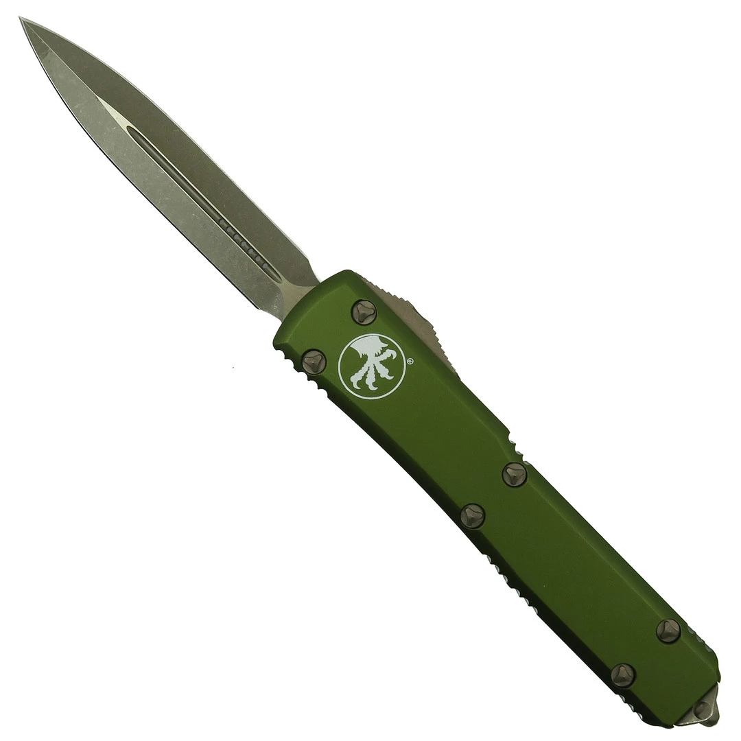 Microtech OD Green Ultratech OTF Auto Knife, Bronzed Dagger Blade 1 Microtech OD Green Ultratech OTF Auto Knife, Bronzed Dagger Blade