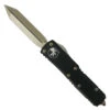 Microtech UTX-85 Spartan OTF Auto Knife, Bronze Double Tanto Blade