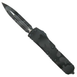 Microtech Signature Series Urban Camo UTX-85 OTF Auto Knife, Dagger Blade