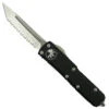 Microtech Black UTX-85 OTF Auto Knife, Tanto Stonewash Blade