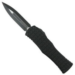 Microtech Signature Series Frag Pattern Hera OTF Knife, Black Blade