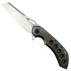 Olamic Cutlery Neontropic Holes 247 Knife, Satin Sheepscliffe Blade
