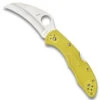 Spyderco C106PYL2 Yellow Tasman Salt 2 Hawkbill Folder Knife, H-1 Satin Blade