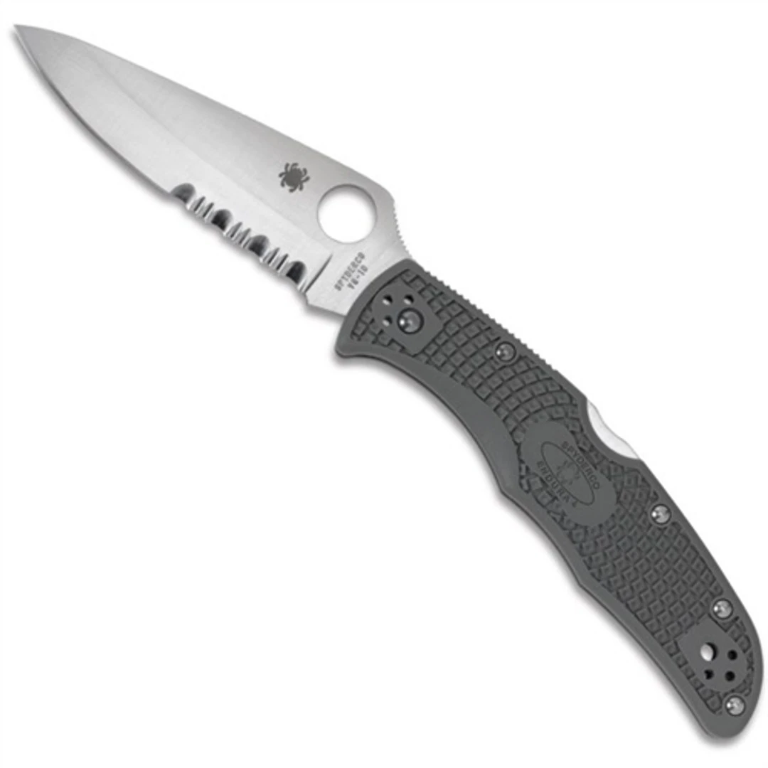 Spyderco Foliage Green Endura 4 Folding Knife, VG-10 Satin Combo Blade 1 Spyderco Foliage Green Endura 4 Folding Knife, VG-10 Satin Combo Blade