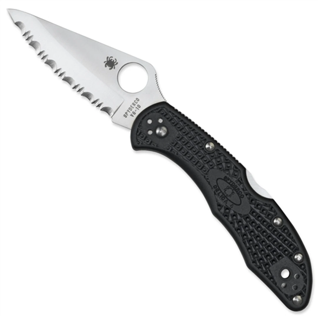 Spyderco C11SBK Delica 4 Folder Knife, VG-10 Satin SpyderEdge Blade 1 Spyderco C11SBK Delica 4 Folder Knife, VG-10 Satin SpyderEdge Blade