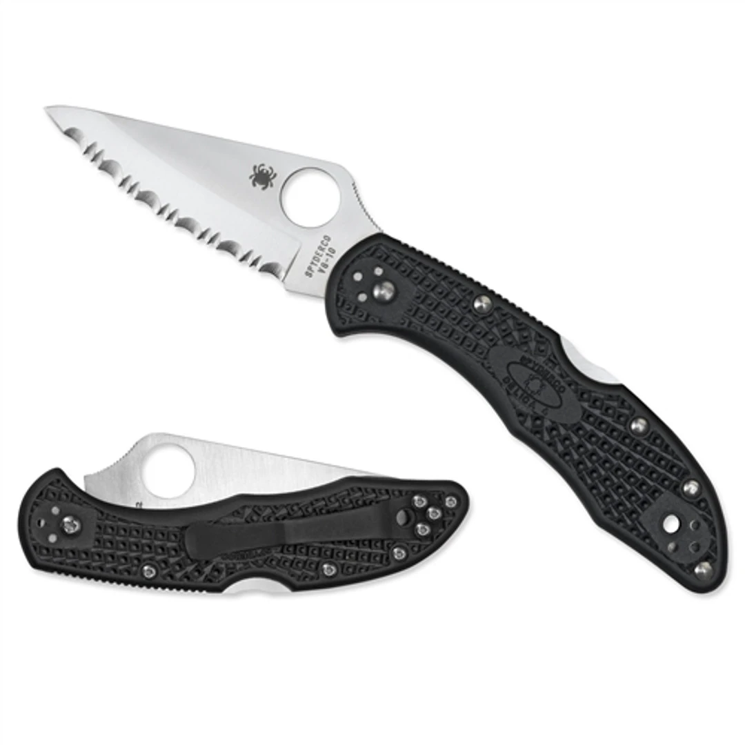 Spyderco C11SBK Delica 4 Folder Knife, VG-10 Satin SpyderEdge Blade 2 Spyderco C11SBK Delica 4 Folder Knife, VG-10 Satin SpyderEdge Blade - Image 2