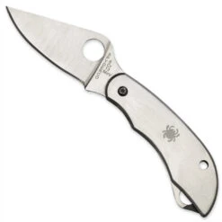 Spyderco C176P&S Dual Blade ClipiTool Stainless Non-Locking Multi-Tool Folder Knife, Satin Blades