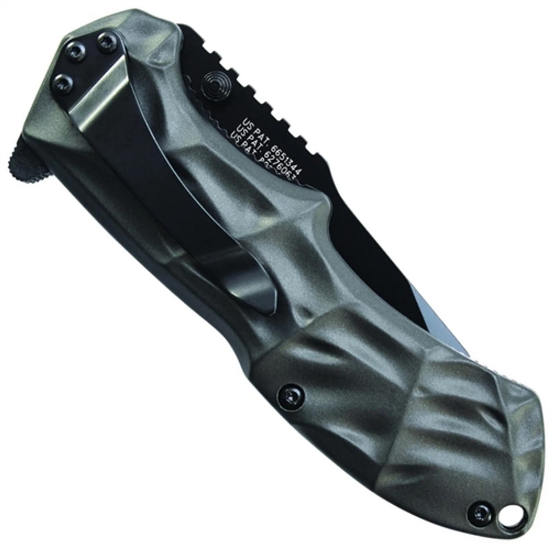 Smith & Wesson Black Ops Spring Assist Knife, Grey Handle, Tactical Black Drop Point, SWBLOP3 2 Smith & Wesson Black Ops Spring Assist Knife, Grey Handle, Tactical Black Drop Point, SWBLOP3 - Image 2