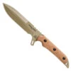 TOPS Knives TOPS MISS-01 Tan Missile Strike Micarta Fixed Blade Knife, 1095 Carbon Coyote Tan Blade