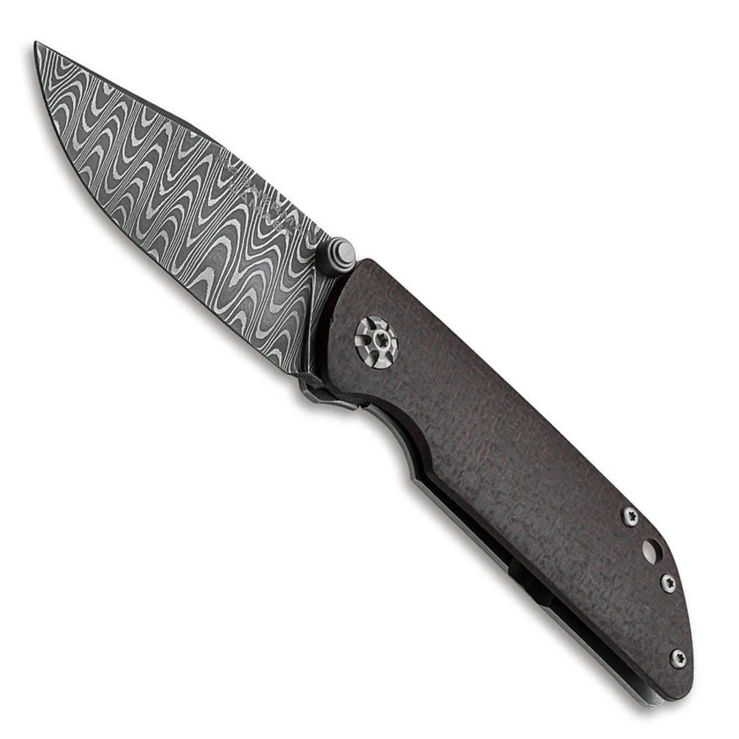 Boker M4 Sherman Brown Burlap Micarta Damascus Knife 1 Boker M4 Sherman Brown Burlap Micarta Damascus Knife