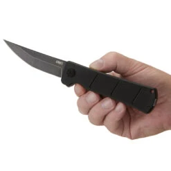 CRKT Inazuma No Ken Assisted Deadbolt Flipper Knife, Black Stonewash D2 Blade -Knife Sales Store cr2908a 81986.1641655481