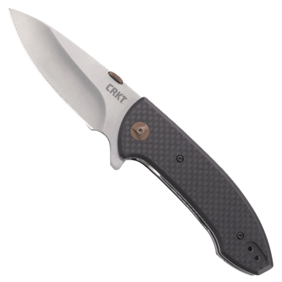 CRKT Avant Carbon Fiber Flipper Knife, Satin Blade 1 CRKT Avant Carbon Fiber Flipper Knife, Satin Blade