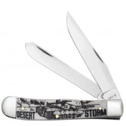 Case Desert Storm Natural Bone Smooth Trapper Knife