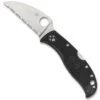 Spyderco RockJumper Lockback Knife, Satin Serrated VG-10 Blade